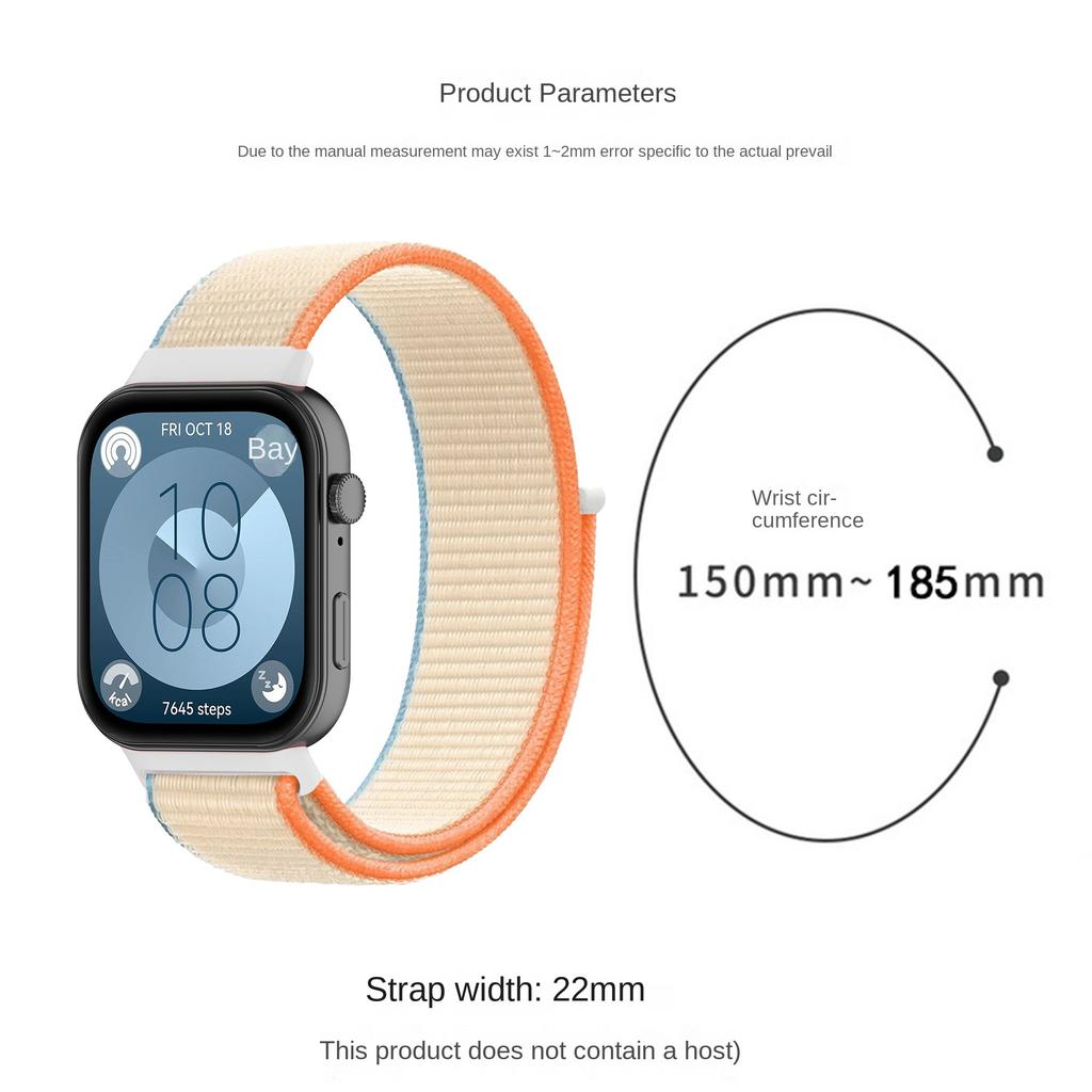 Nylon WatchBand Strap For Huawei Watch Fit 3 Wristband Elastic Weave Sport Loop Bracelet For Huawei Watch Fit 4 Pro WatchStrap