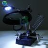 Welding Magnifying Glass Clamp 5 LED Auxiliary Glass Clip Magnifier Hand Soldering Solder Iron Stand Holder Station  Repair Tool