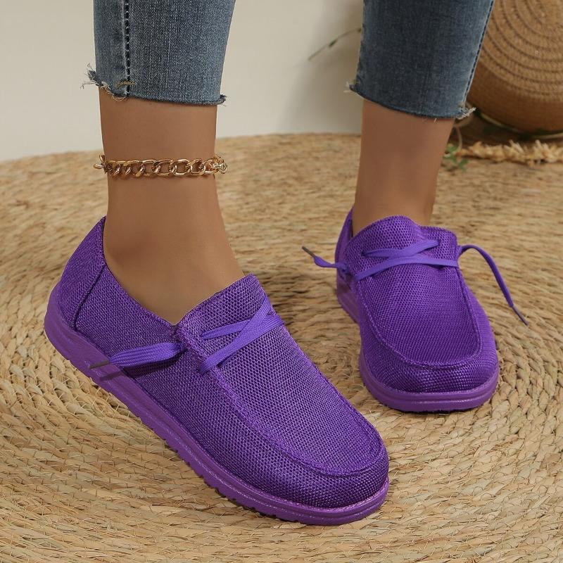 Women's Wide Width Slip-On Flats, Easy-On Casual Loafers, Non-Slip Comfort Shoes for Women