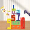 Colorful Building Blocks Wooden Toys Stacking Games Montessori Toys with Cards Digit Blocks Enlightenment Teaching Aids for Kids