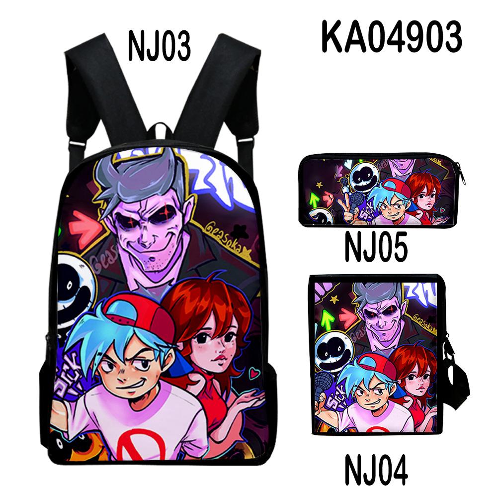 Traditional Creative Cool The Gaslight District 3D Designed 3pcs/Set Learner Student Bags Everyday Laptop Knapsack Backpack Meal Tote Pencil Pouch