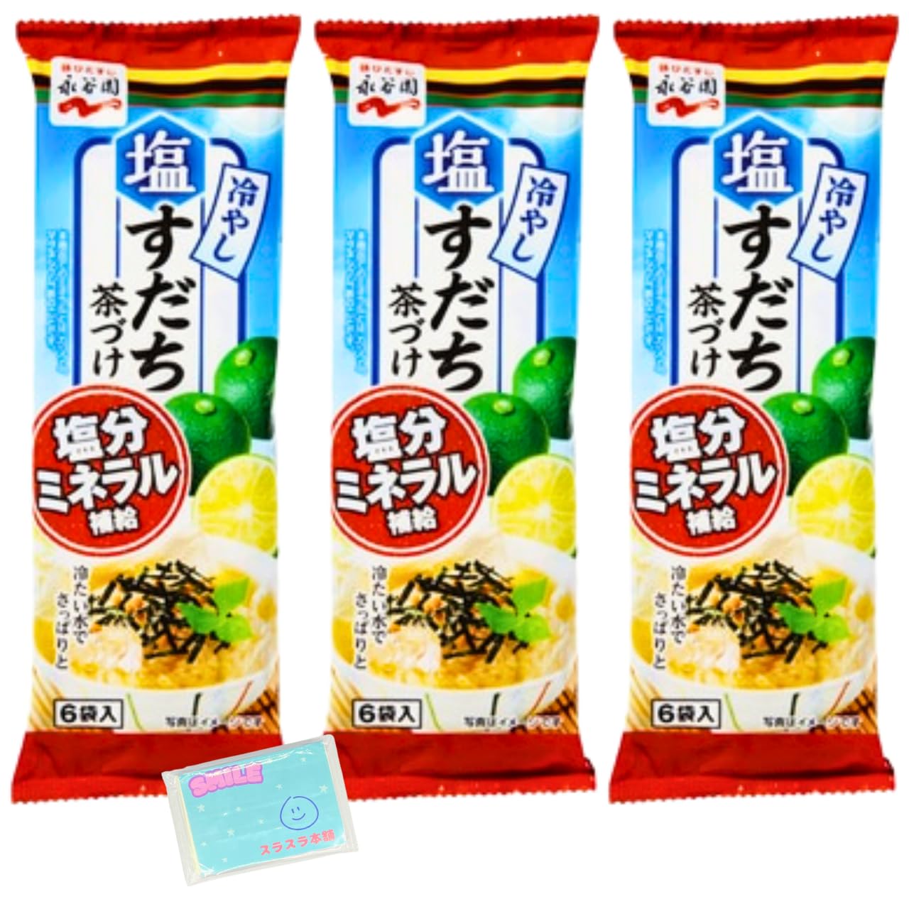 

Monolog Style Nagatanien Chilled Salted Sudachi Tea x SuraSura Honpo Original Pocket Soup, 33.6g (6 bags) 3-pack Includes Tissues