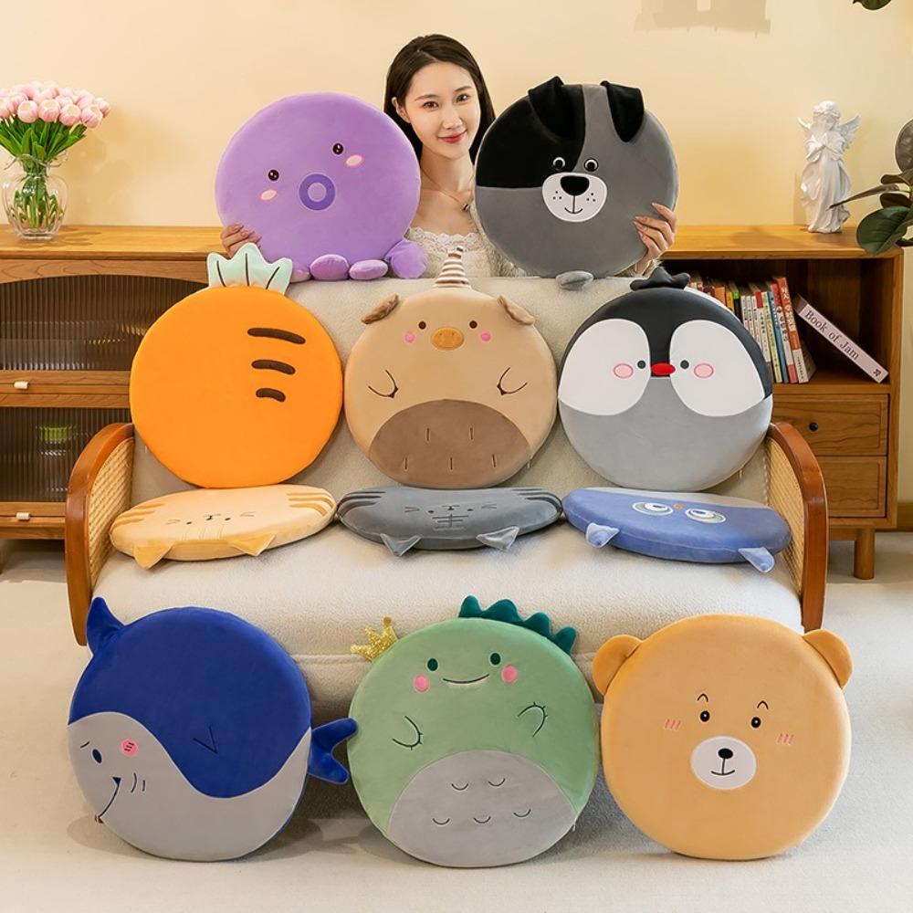 Thick Chair Cushion Cartoon Animal Dog Cat Seat Pads Sofa Pillow For Office Student Dormitory Car