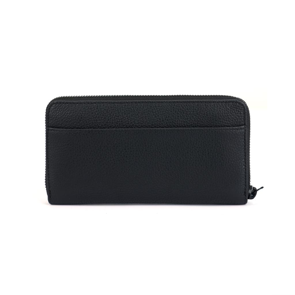 Coach 19 Logo Pattern Zipper Wallet Unisex wallet Black CW715-BLK