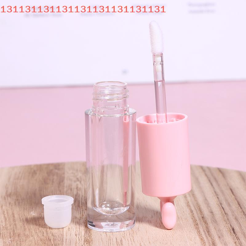 Cute Creative Bow Shape Lip Gloss Tubes Clear Empty DIY Cylindrical Lip Balm Tubes 2.5ml With Wand Refillable Lipstick Bottle