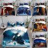 Express The Polar Print Pattern Duvet Cover Pillowcase Set Bedroom Bedding Gift