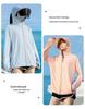 Women's UV Protection Ice Silk Sun Hoodie with Full Face and Neck Coverage