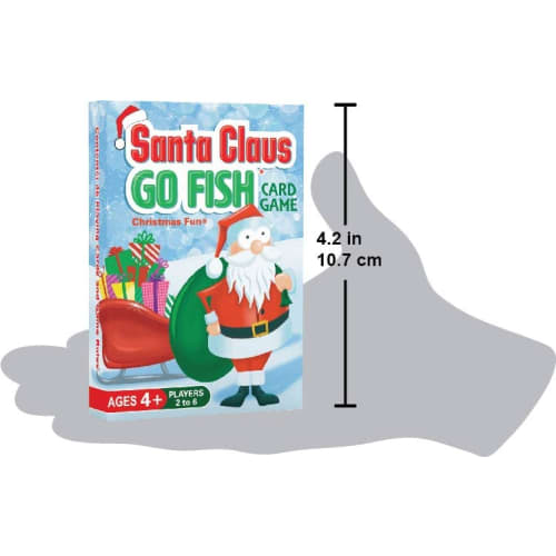 Santa Claus Go Fish ? Family Christmas Game for Kids Ages 4 and Up | Fish, Old Maid, and Slapjack In One Deck (Holiday Stocking Stuffer, Gift for Boys