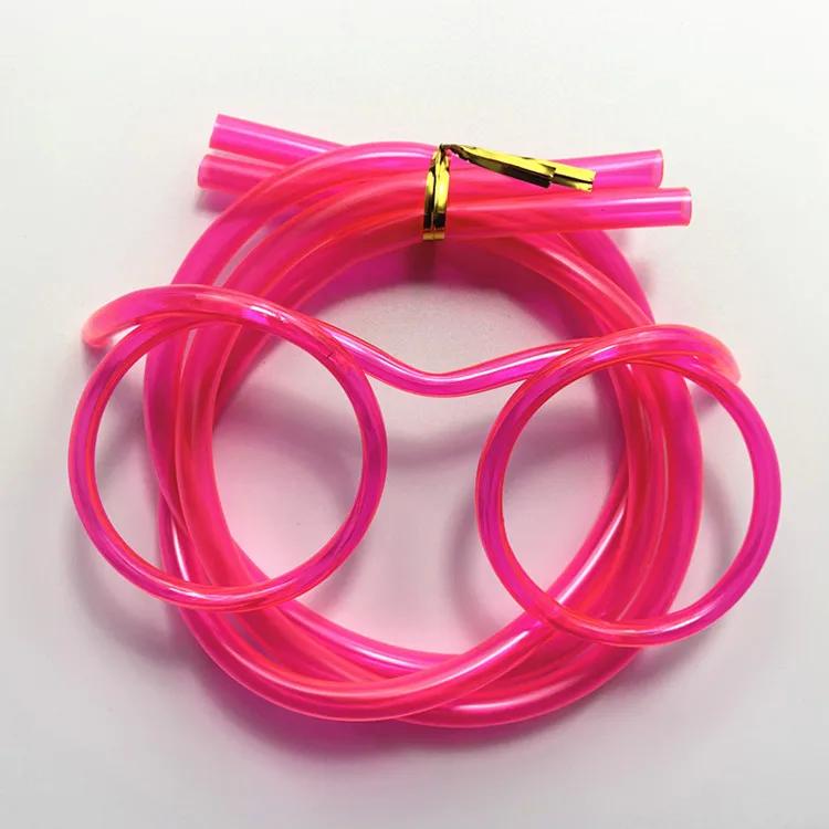 Straw Glasses Funny Soft PVC Glasses Flexible Drinking Straws Home Party Supplies Bar Supplies Creativity Child Gift
