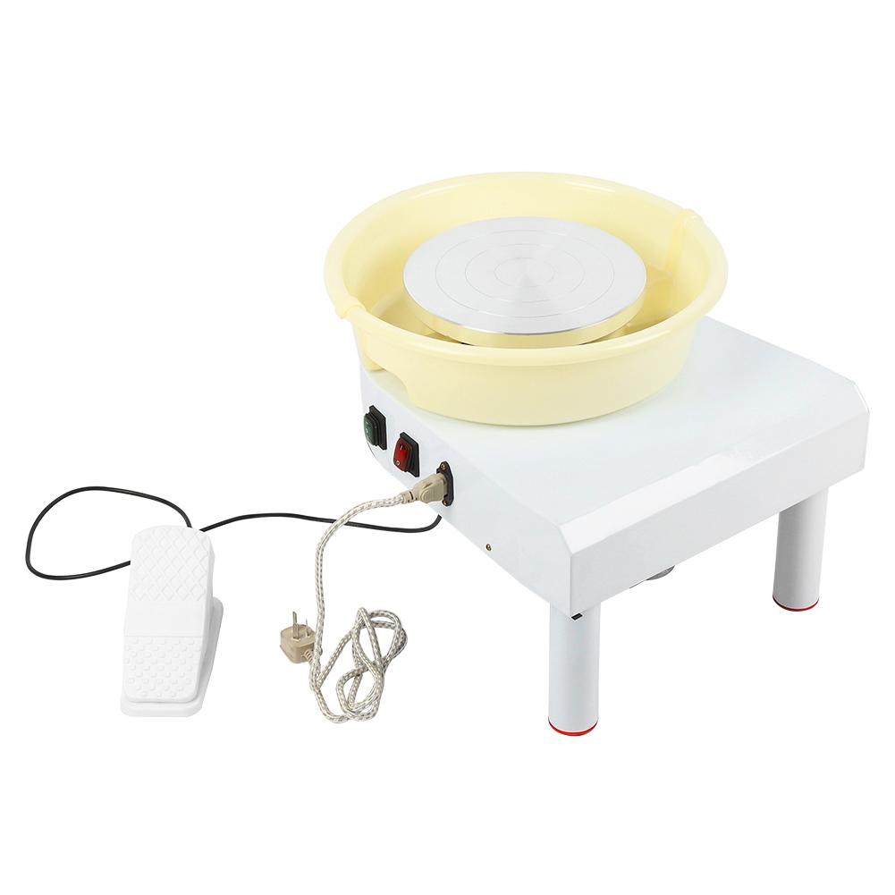 25cm 350W Electric Pottery Wheel Machine Foot Pedal Speed Control for DIY Ceramic Craft