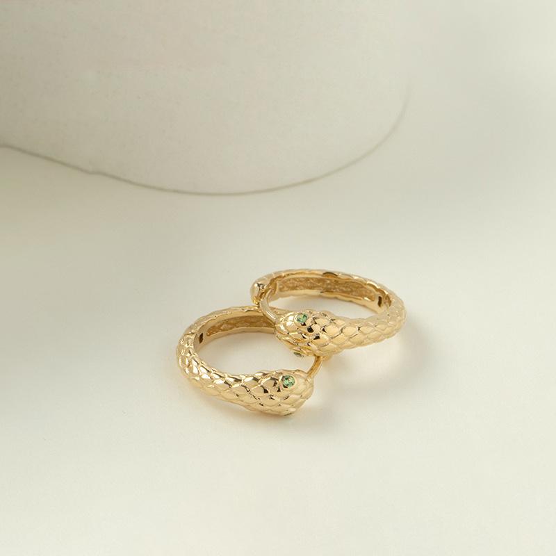 

S925 Sterling Silver Snake Earrings - European & American Style, Niche Design, Fashionable & Unique for Women 925 Silver