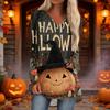 Women's Casual Long Sleeve V-Neck Print Mid-Length Tunic Top
