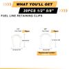 Siptenk 30 PCS Fuel Line Retainer Clips, 1/2" 5/8" OD Fuel Line Repair Retaining Nylon Clips Assortment Kit 800-040 800-041