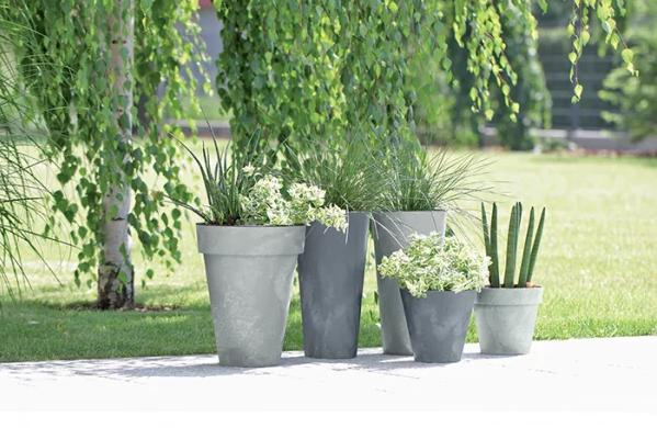 ISE400P-S433 FLOWER POT BALCONY BOX WITH STAND ANTHRACITE BALCONY POT 17l