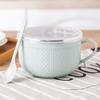 Round Food Container Ramen Noodles Bowl with Large Capacity and Leakproof Lid for Christmas Holiday Family Gatherings