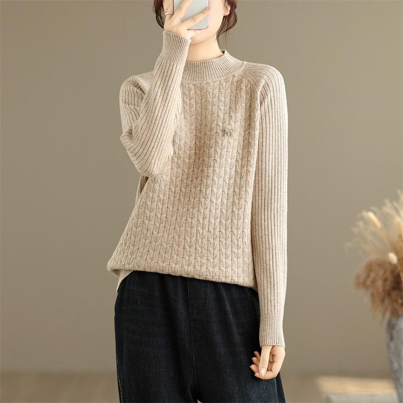 Pull-over tricoté décontracté oversize vintage printemps automne hiver pulls femmes