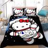 H-Hello K-Kitty Duvet Cover Set Home Style Bedding Soft Laundry Cotton Bed 3 Piece Set Student Dormitory Gift