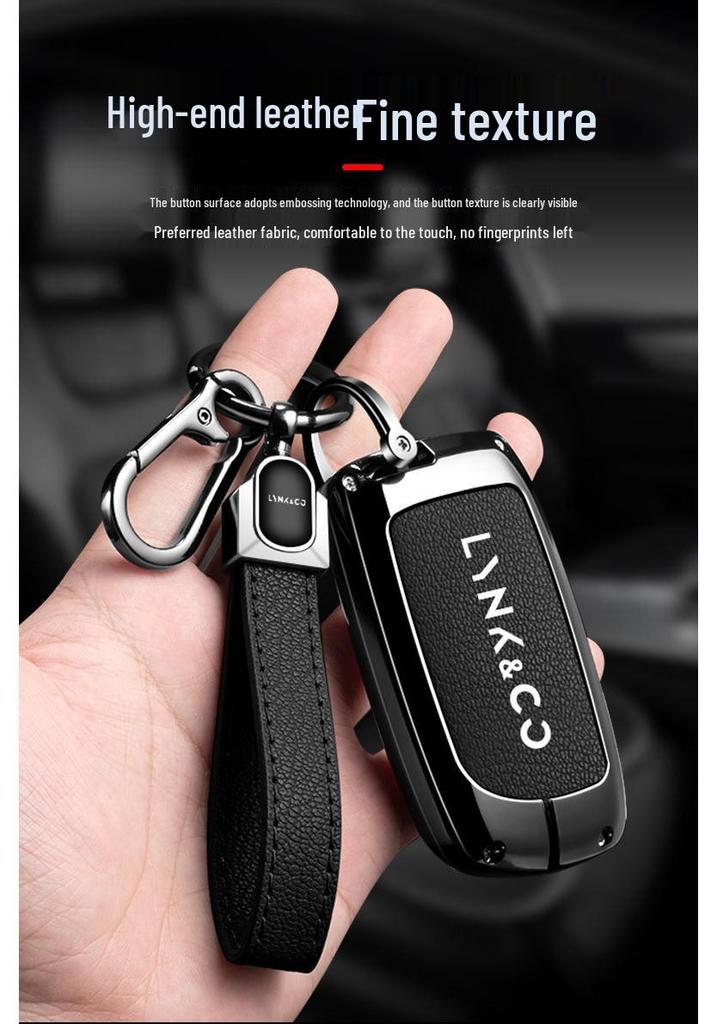 Lynk & Co Car Key Cover for 2022-2023 Models: 06, 01 New Energy, 05, 09 with Premium Shell and Buckle