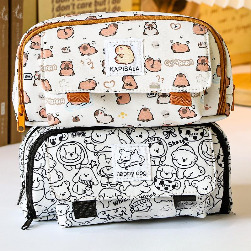 Capybara Large Capacity Pencil Case, Pencil Pouch, Pencil Bag, Pen Case, Pen Pouch, Pen Bag, Pencil Pouches, Pencil Bags, Green Pencil Case