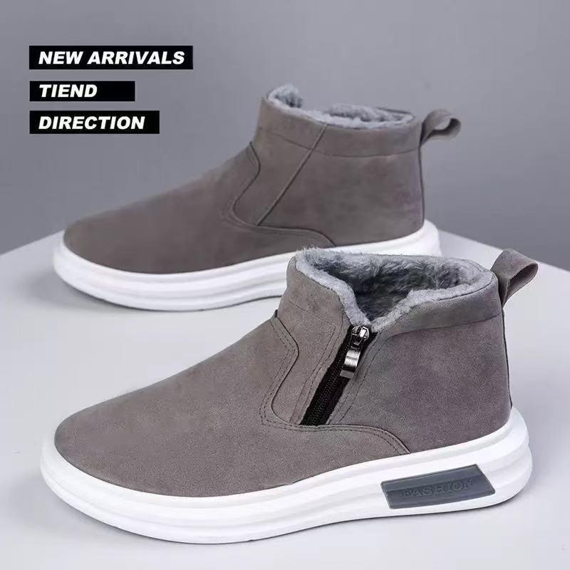 Men s Boots Snow Lightweight Shoes For Men Casual Warm Fur Ankle Boots Men s Winter Shoes Hiking Men s Work Shoes Footwear 39 красный 7780₽