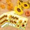20pcs Watercolor Sunflowers Paper Napkins Wedding Disposable Tableware Serviettes Tissues Baby Birthday Party Long Napkin Decor