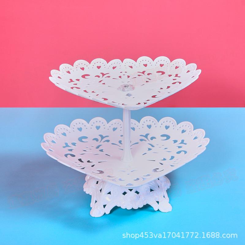 Creative Fruit Dish Afternoon Tea Dim Sum Dessert Table Decoration European Display Shelf Three Layer Cake Rack