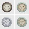 Retro Artificial Aging Decorative Wall Clock American Round Quartz Wall Decorative Clock 12 Inches Home Living Room Accessories