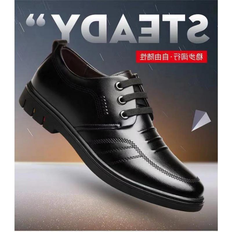 Frühlings Herrenschuhe Herren Casual PU Schuhe Business Britisch Bequeme Schuhe Koreanische Version Runde Zehenpartie Weiche Sohle Außenhandel