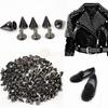 100Pcs Black Gold Silver Cone Studs And Spikes DIY Craft Cool Punk Garment Rivets For Clothes Bag Shoes Leather DIY Handcraft