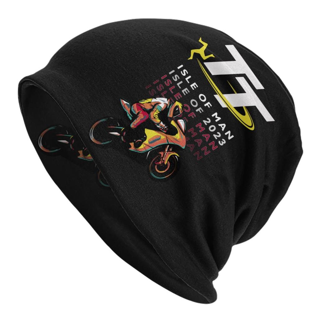 Custom Vintage TT Motorcycle Racer Skullies Beanies Caps Unisex Winter Warm Knit Hat  Isle of Unisex Bonnet Hats Outdoor Ski Cap