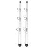 Pair of 23.6in Aluminium L Tracks with 6pcs Single Stud Fitting Round Ring for Truck Beds Trailers Cargo Tie Down
