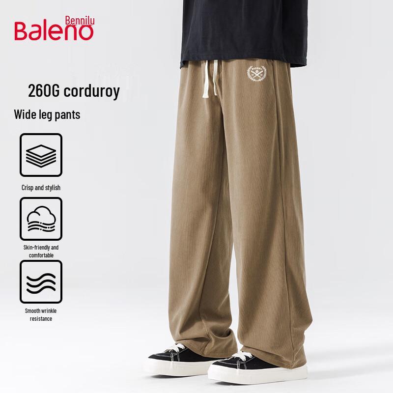 

Baleno Men s Casual Corduroy Wide-Leg Pants 5XL
