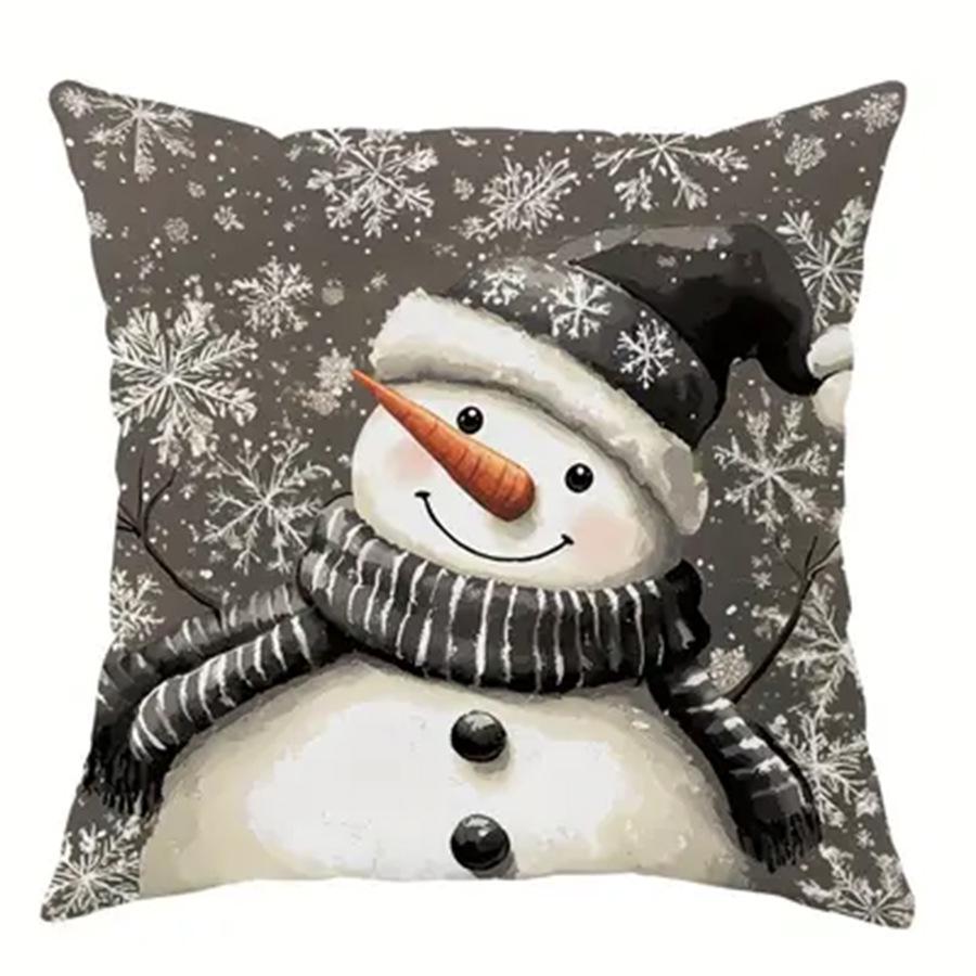 Festive Plush Christmas Pillow Cover Holiday Atmosphere Decoration for Living Room Sofa 4545cm 669₽