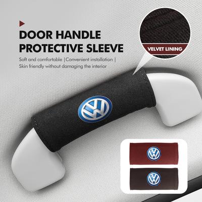W164For VW Car Door Inner Pull Handle Protector Case Non-slip Cover Golf 4 5 6 7 Polo Jetta Sagitar Magotan Passat B5 B6