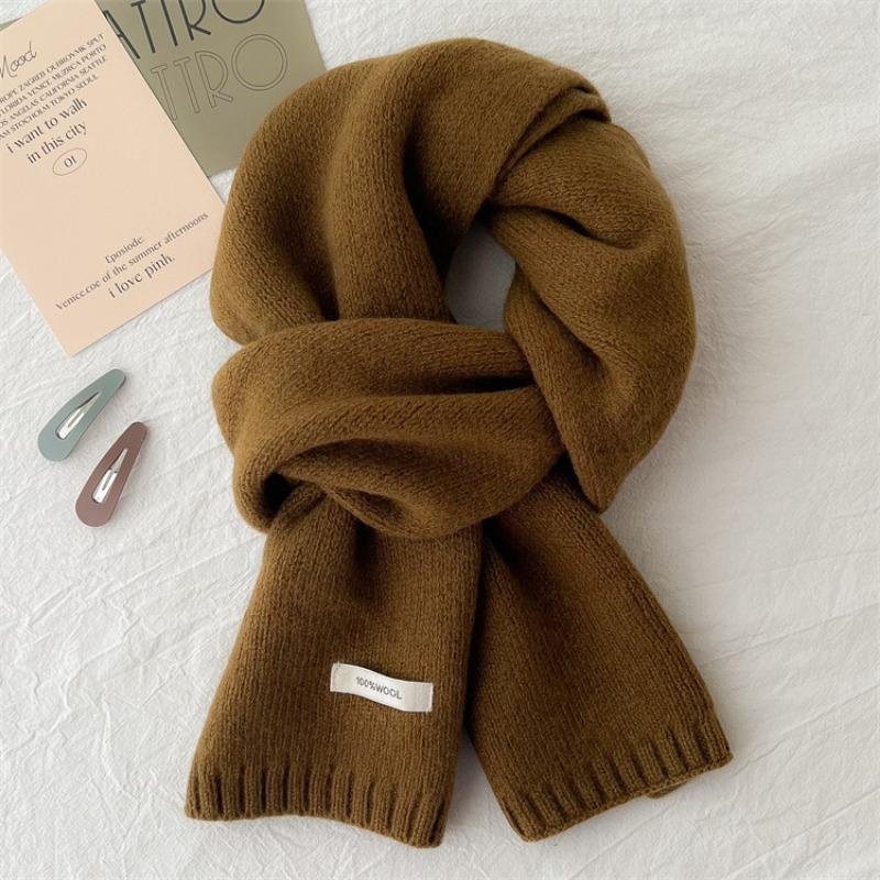 Selected Australian pure wool 100% cashmere scarf New versatile boys and girls winter warm knitted scarf