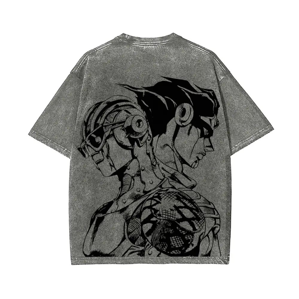 Anime Dandadan Ken Takakura Okarun Graphic T Shirt Men Women Clothing Casual Cotton Tshirt Vintage Washed T-shirt Harajuku Tops
