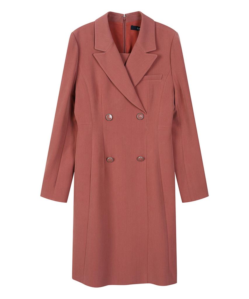 ECOLEDEPARIS Double-Button Collar Dress_Cb2Ywoa006Z