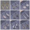 30 Styles Women Fashion Simple Handmade Earrings Geometric Swirl Triangle Teardrop Pendant Dangle Earrings