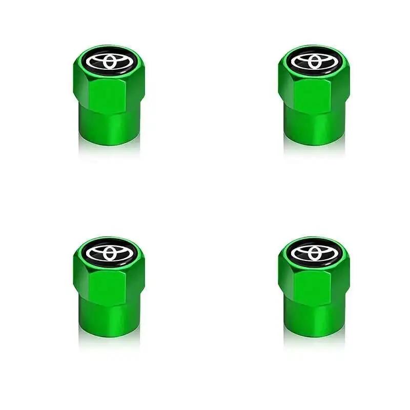 

4Pcs Car Wheel Tire Metal Vae Cover Defender Decorative For Toyota Corolla CHR Hilux Land Cruiser Prius Supra Rav4 Prado Camry