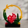 House Shape Resin Molds Holographic Heart Candlestick Molds with Base for DIY Craft Tealight Candle Holder Home Decors