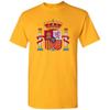 T-shirt Base in Cotone Bandiera Europea Spagna - Oro