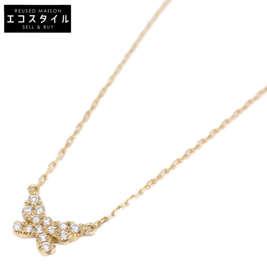 AHKAH K18 0.06ct Diamond Butterfly Pave Bracelet Yellow GoldUsed