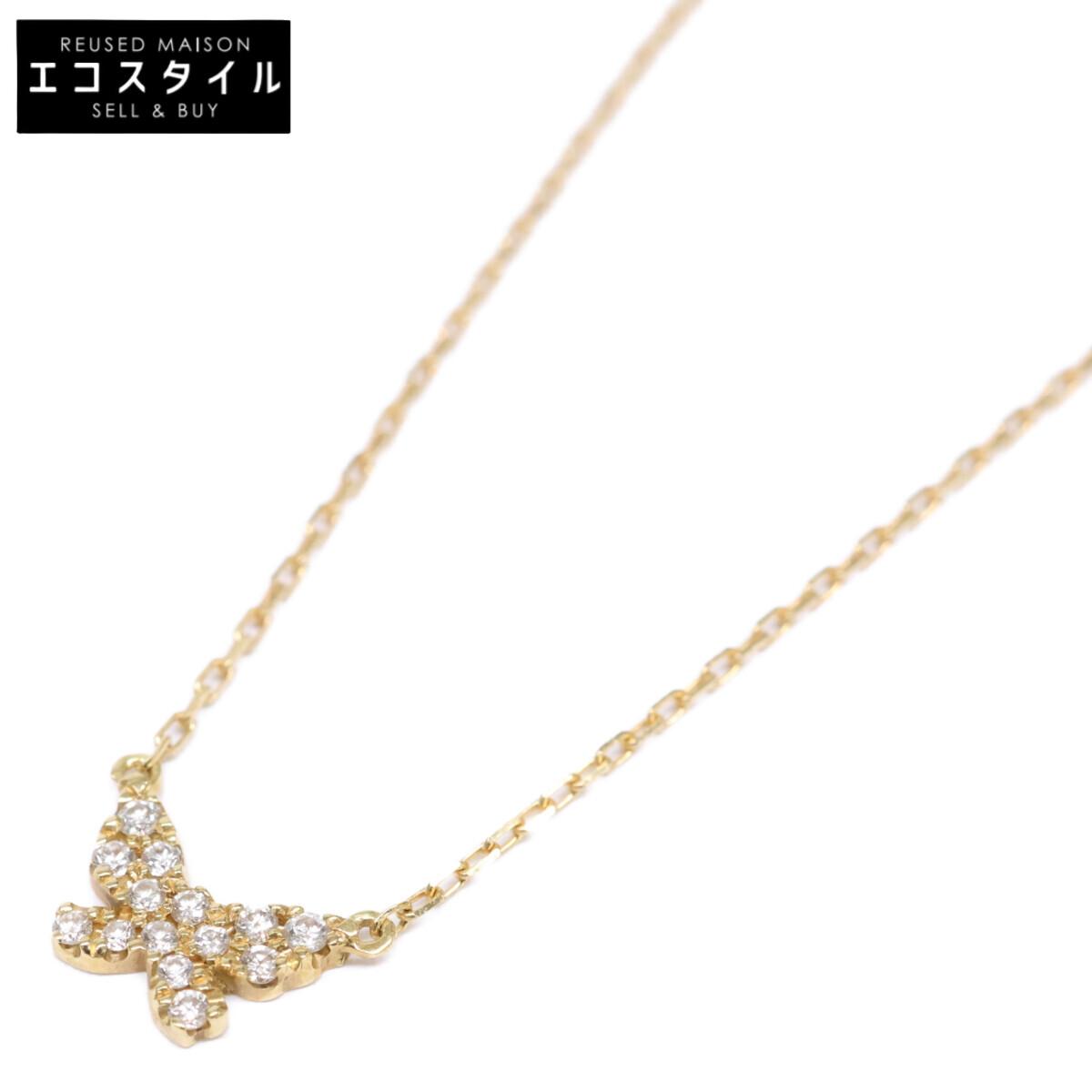 

AHKAH K18 0.06ct Diamond Butterfly Pave Bracelet Yellow GoldUsed