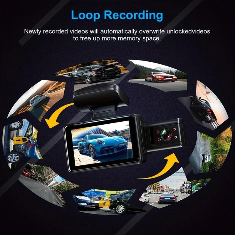 2024 New 3 Channel WiFi Dash Cam for Cars Camera Black Box 1080P Video Recorder Rear View Camera for Vehicle Car DVR Car Accessories