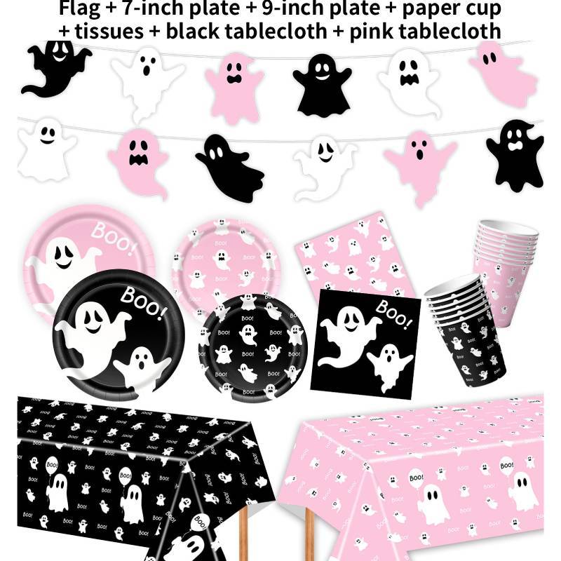 Szellem Halloween Party Edénykészlet Dekorációk Rémisztő Ünnepséghez