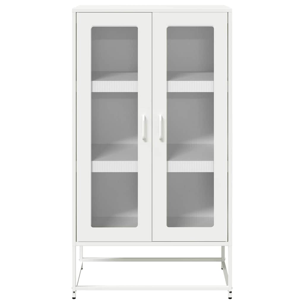 Komoda Biała 68X39X123 Cm Stal