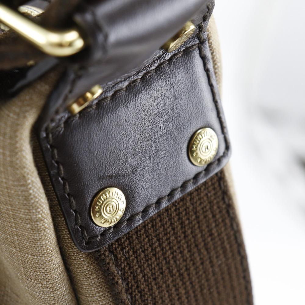 HUNTING WORLD Umhängetasche Hobo-Tasche beige Canvas Damen Gebraucht