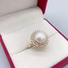 High-end Micro-inlaid Zircon Imitation Pearl Open Ring, Fashionable and Elegant Adjustable Ring, Exquisite Index Finger Ring Wholesale