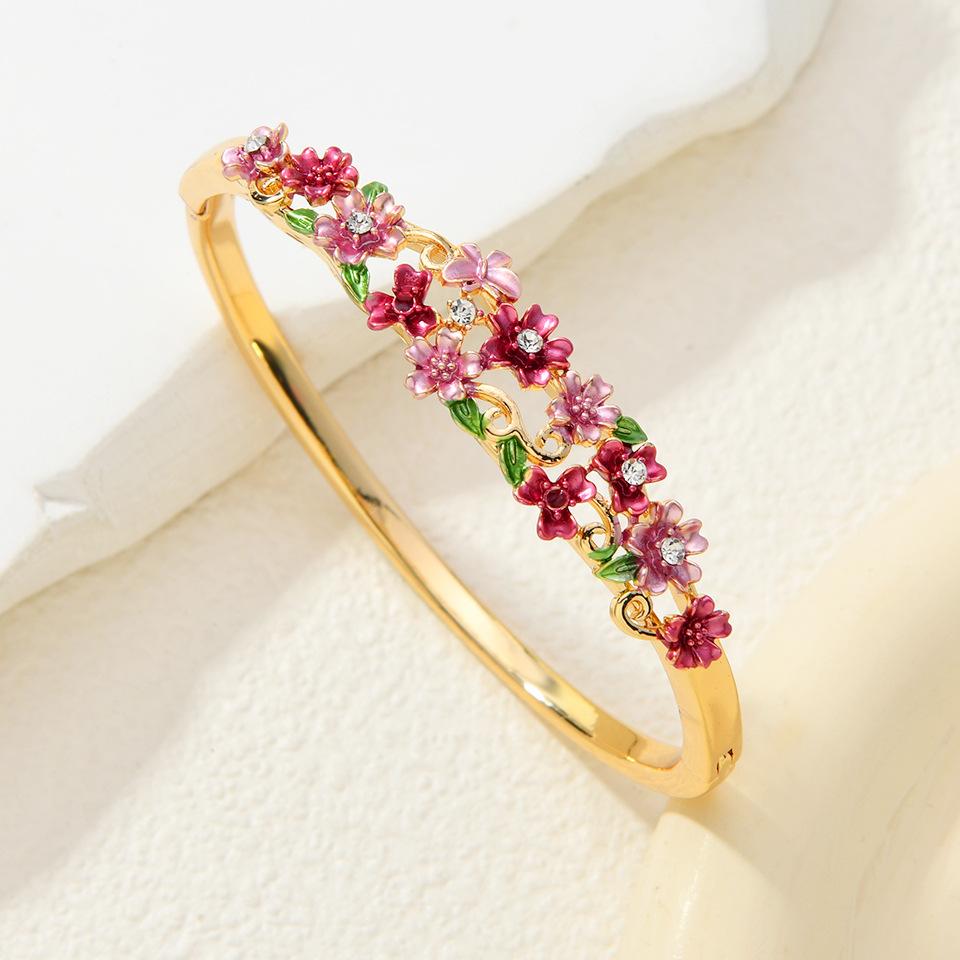 Enamel Flowers National Style Retro Hollow Flower Pattern