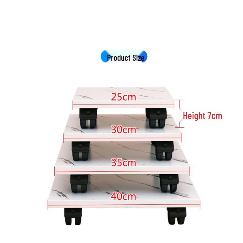 Rectangular Mobile Plant Pot Caddy